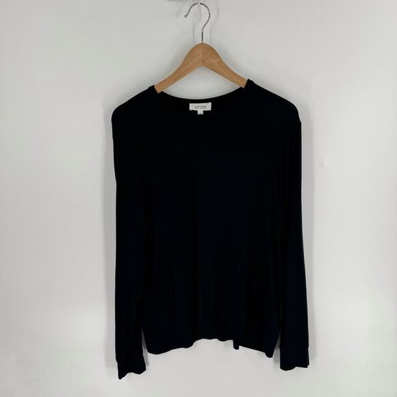 Haven Well Within Ribbed Black Long Sleeve Comfort Basic Top Size Large - Picture 1 of 7